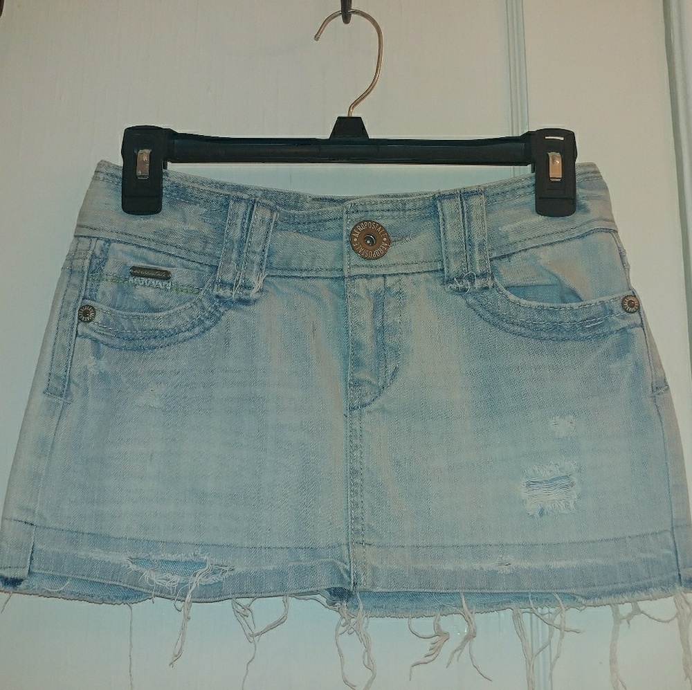 Hollister Light Jean Skirt